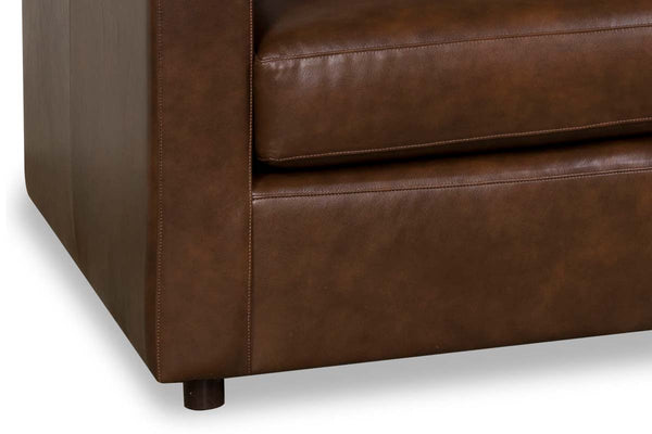 Haywood 84 Inch Modern Small Leather Sofa