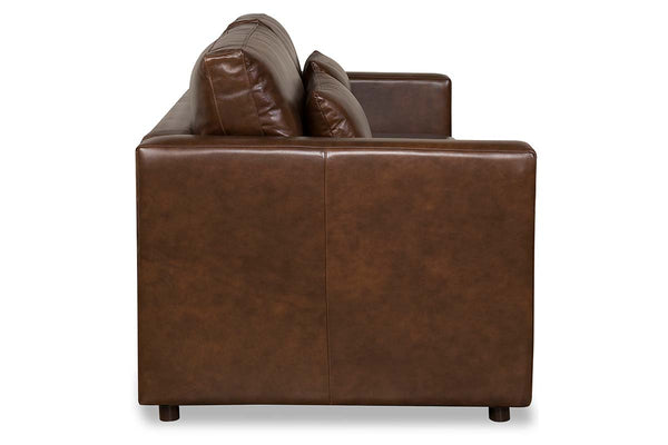 Haywood 84 Inch Modern Small Leather Sofa