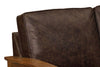 Image of Highland White Oak Mission Style Leather Loveseat