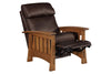 Image of Highland White Oak Mission Style Reclining Leather Seating Collection