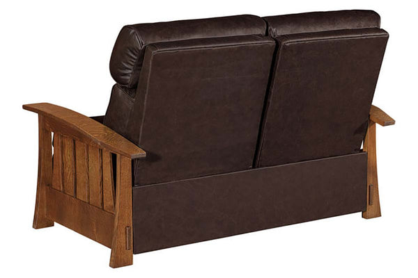 Highland White Oak Mission Style Reclining Leather Seating Collection