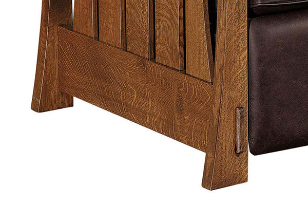 Highland White Oak Mission Style Reclining Leather Seating Collection