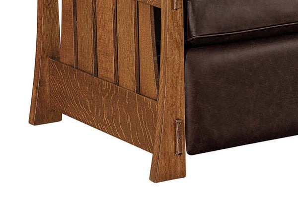 Highland White Oak Mission Style Reclining Leather Seating Collection