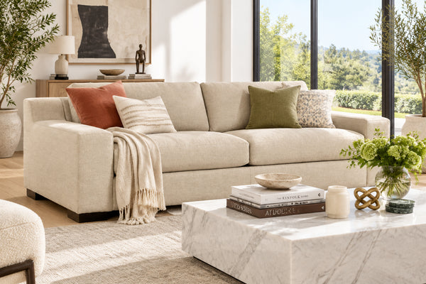 Elin 97 Inch "Quick Ship" Fabric Upholstered 2 Cushion Sofa