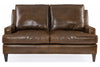 Image of Holden Contemporary Pillow Back Leather Loveseat