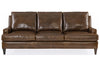 Image of Holden 93 Inch Contemporary Three Cushion Pillow Back Leather Sofa