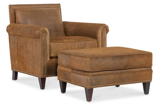 Hollis Leather Accent Club Chair
