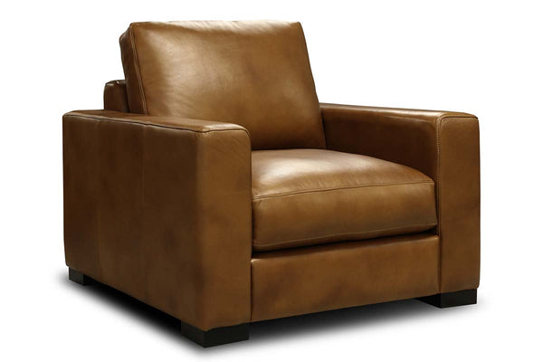 Hugh Modern Leather Track Arm Sofa Collection