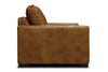 Image of Hugh Modern Track Arm Leather Club Chair