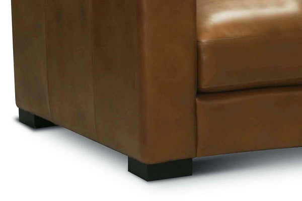 Hugh Modern Leather Track Arm Sofa Collection