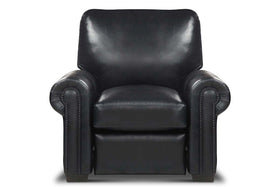 Huntington Traditional Leather Club Chair With Nailheads