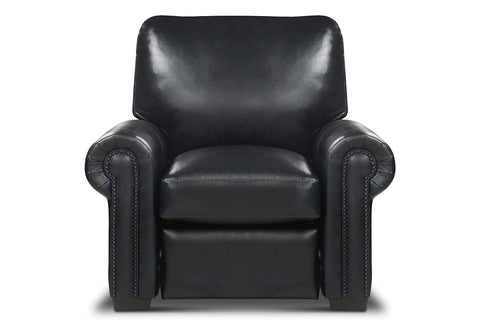 Huntington Traditional Leather Club Chair With Nailheads