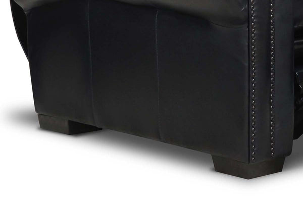 Huntington Traditional Leather Club Chair With Nailheads