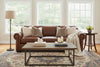 Image of Huntington 96 Inch Traditional Leather Roll Arm Sofa With Nailheads