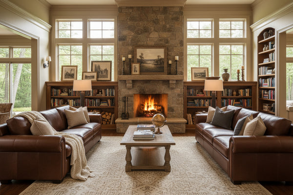 Huntington Traditional Leather Furniture Collection