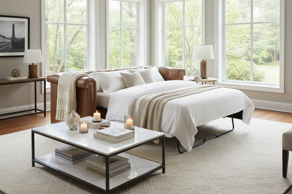 Hyde 87 Inch Vintage Tufted Queen Sleeper Sofa