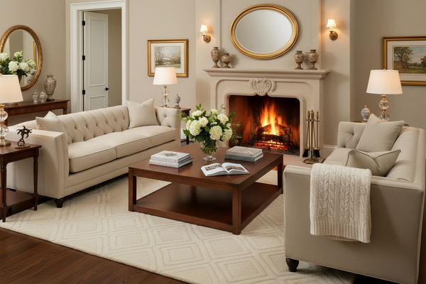 Isadore 92 Inch Large Formal Fabric Upholstered Tufted Sofa