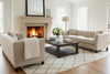 Image of Isadore 80 Inch Fabric Button Tufted Sofa