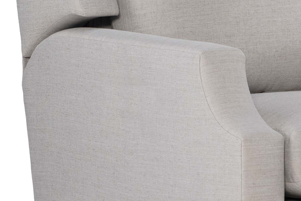 Ivy Contemporary Fabric Wingback Recliner With Inset Track Arms