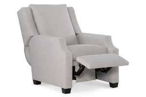 Ivy Contemporary Fabric Wingback Recliner With Inset Track Arms