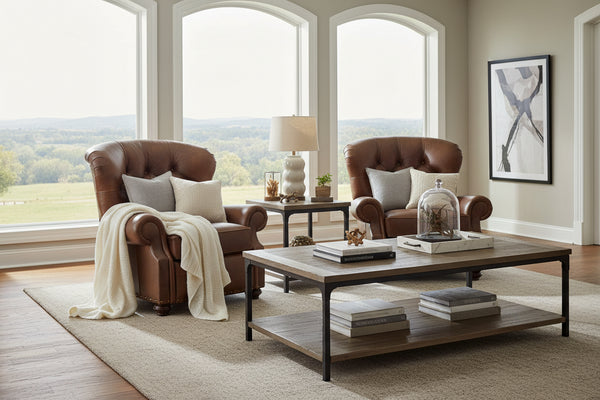 Jackson Leather Button Tufted Recliner