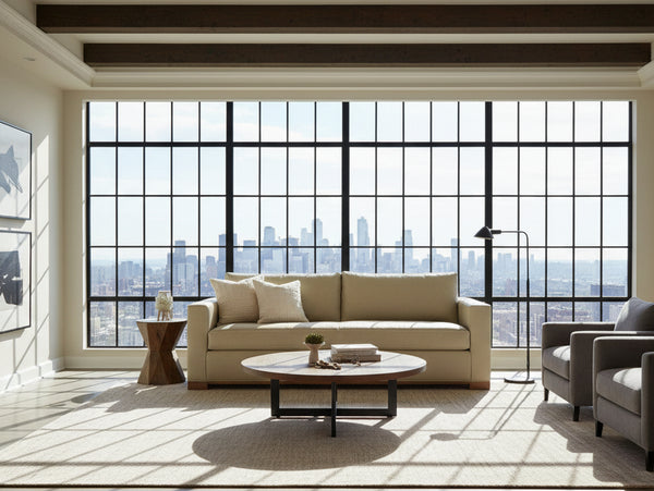 Jasper 89 Inch Track Arm Bench Seat Sofa