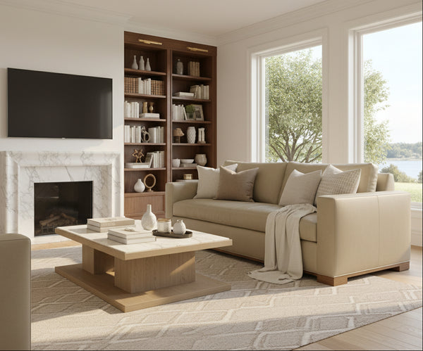 Jasper 89 Inch Track Arm Bench Seat Sofa