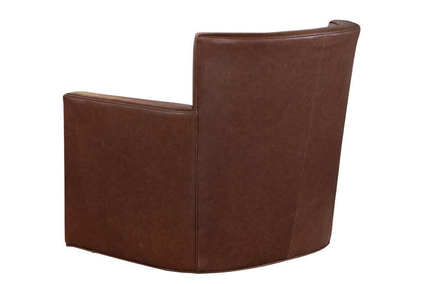 Jaxson Havana "Quick Ship" Swivel Track Arm Leather Chair