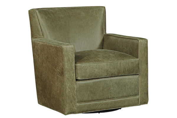 Jaxson Moss "Quick Ship" Swivel Track Arm Leather Chair