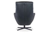 Image of Jefferson Denim "Quick Ship" Leather Swivel Accent Chair (As Shown)