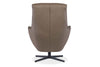 Image of Jefferson Dust "Quick Ship" Leather Swivel Accent Chair (As Shown)