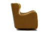 Image of Jeffrey Contemporary Sculpted Leather Swivel Accent Chair