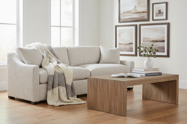 Jenna 84 Inch "Quick Ship" Studio Size Fabric Sofa