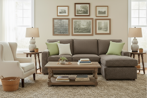 Jennifer Apartment Sized Convertible Sleep Sofa With Chaise Lounge