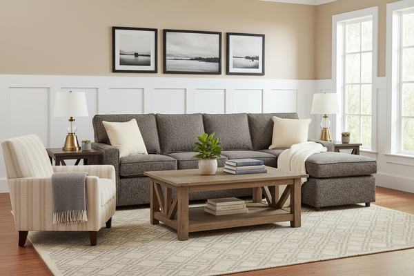 Jennifer Apartment Sized Convertible Sleep Sofa With Chaise Lounge