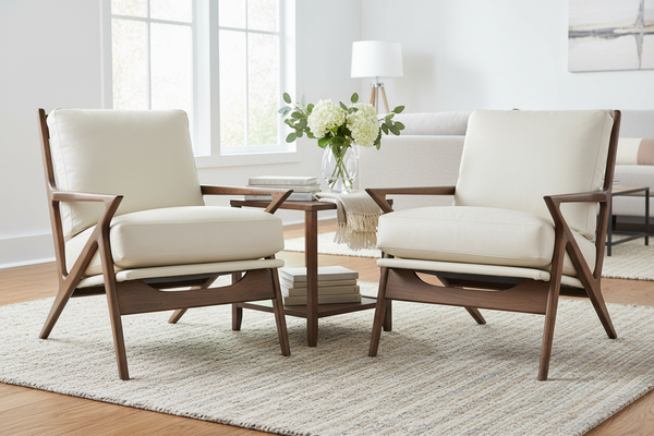 Jensen Transitional Leather Upholstered Accent Chair