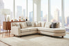 Image of Justine Two Piece Mid-Century Fabric Sectional Sofa