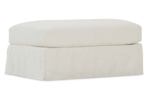 Kaley Slipcovered Foot Stool Ottoman And A Half