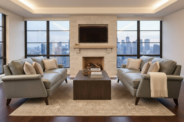 Kane 80 Inch Mid-Century Modern Pillow Back Leather Sofa