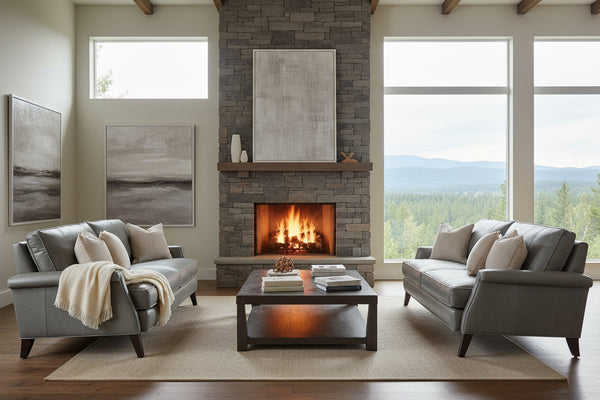 Kane 80 Inch Mid-Century Modern Pillow Back Leather Sofa