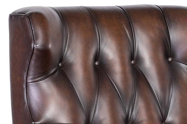 Karl Vortex Leather "Quick Ship" Tufted Push Back Recliner