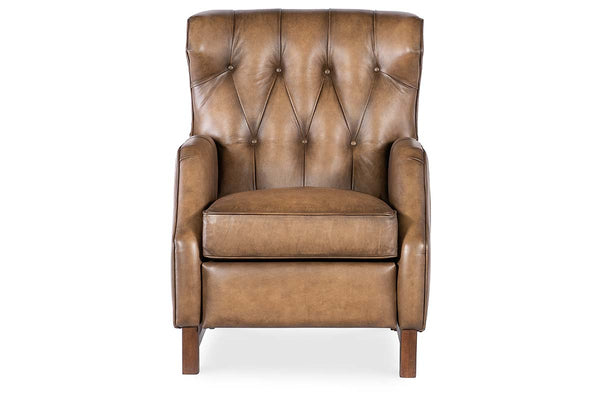 Karl Nature Leather "Quick Ship" Tufted Push Back Recliner