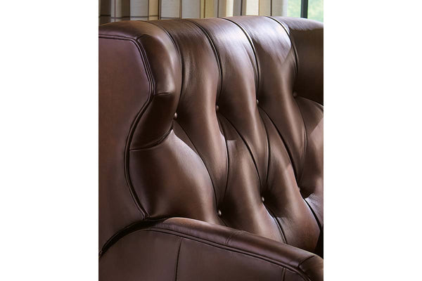 Karl Vortex Leather "Quick Ship" Tufted Push Back Recliner