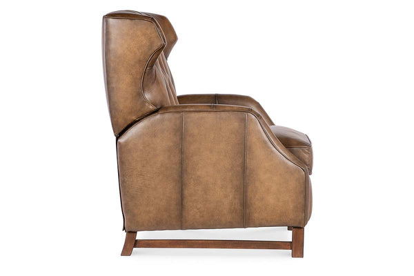 Karl Nature Leather "Quick Ship" Tufted Push Back Recliner
