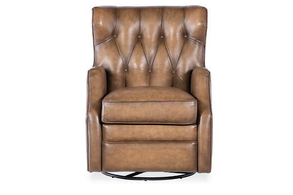 Karl Nature Leather "Quick Ship" POWER Swivel/Glider Recliner