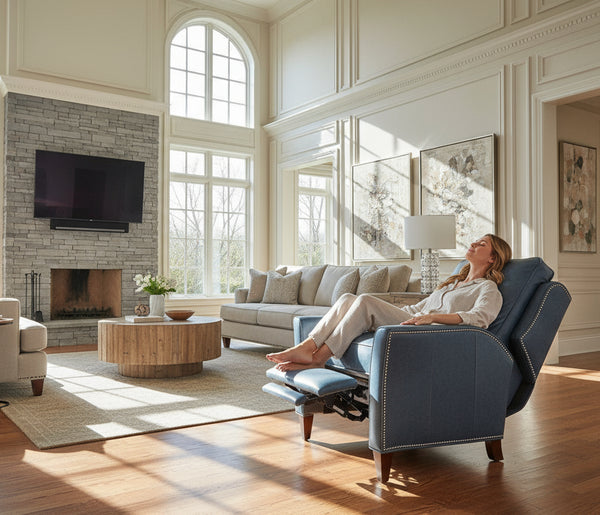 Kendrick Leather Pillow Back Recliner Chair - Luxury Seating Redefined