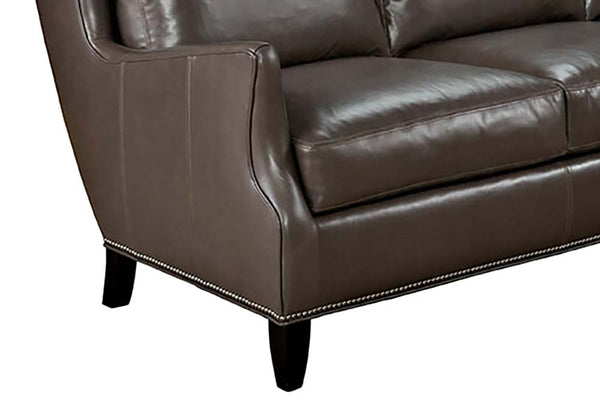 Kenilworth 84 Inch Wingback Leather Sofa