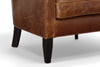 Image of Kensington Leather Tufted Back Accent Arm Chair