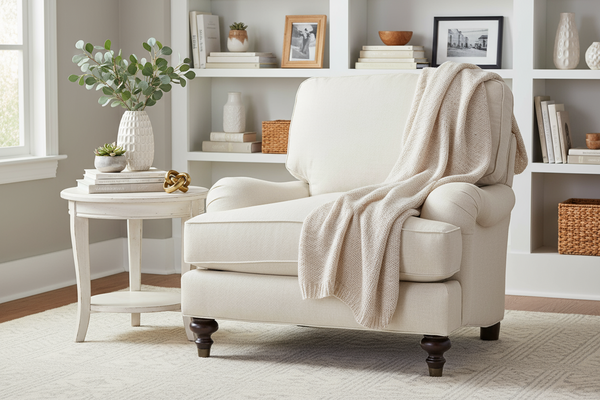 Kerrie Natural "Quick Ship" Fabric Chair- OUT OF STOCK UNTIL 12/30/25