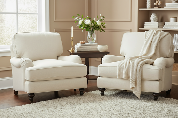 Kerrie Natural "Quick Ship" Fabric Chair- OUT OF STOCK UNTIL 12/30/25